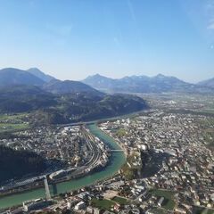 Flugwegposition um 15:54:02: Aufgenommen in der Nähe von Gemeinde Kufstein, Kufstein, Österreich in 849 Meter